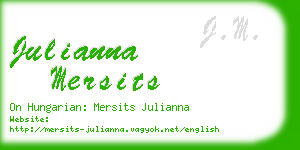 julianna mersits business card